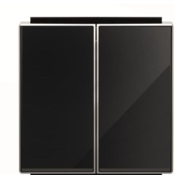 Подвійна клавіша вимикача ABB Sky 2CLA851100A2501 8511 CN (чорне скло)