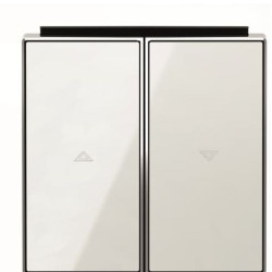 Подвійна клавіша жалюзі ABB Sky 2CLA854400A2101 8544 CB (біле скло)