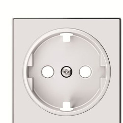 Центральна плата розетки ABB Sky 2CLA858800A2101 8588 CB із заземленням (біле скло)