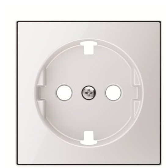 Центральна плата розетки ABB Sky 2CLA858890A2101 8588.9 CB із заземленням (біле скло)