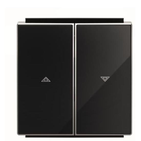 Подвійна клавіша жалюзі ABB Sky 2CLA854400A2501 8544 CN (чорне скло)