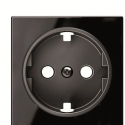 Центральна плата розетки ABB Sky 2CLA858800A2501 8588 CN із заземленням (чорне скло)