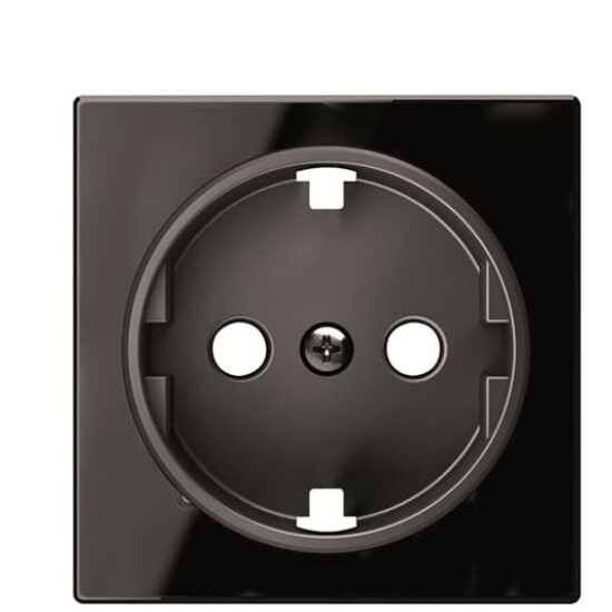 Центральна плата розетки ABB Sky 2CLA858800A2501 8588 CN із заземленням (чорне скло)