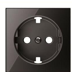Центральна плата розетки ABB Sky 2CLA858890A2501 8588.9 CN із заземленням (чорне скло)