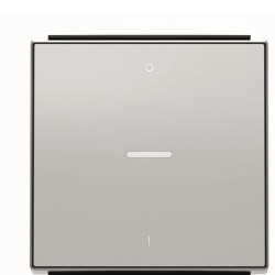 Клавіша вимикача ABB Sky 2CLA850140A1301 8501.4 PL з лінзою 0/I (срібло)
