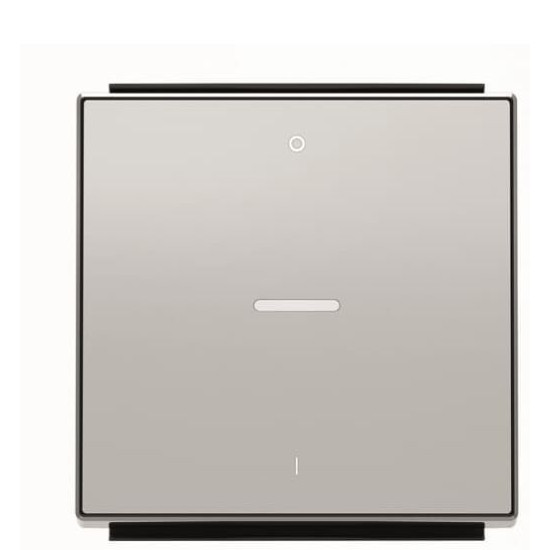 Клавіша вимикача ABB Sky 2CLA850140A1301 8501.4 PL з лінзою 0/I (срібло)