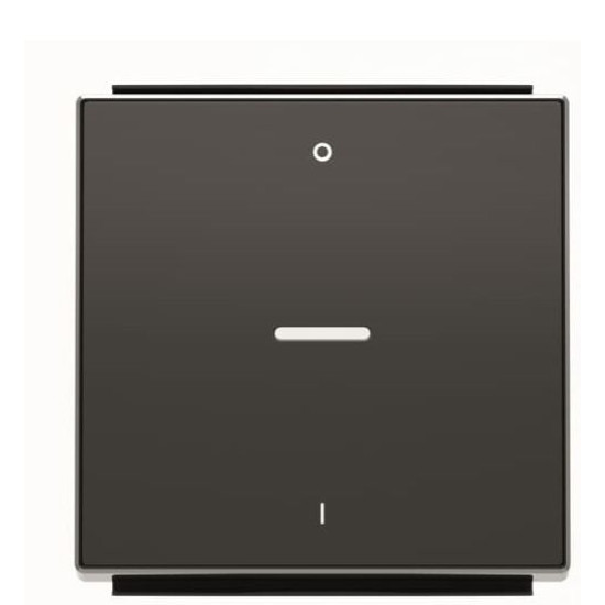 Клавіша вимикача ABB Sky 2CLA850140A1501 8501.4 NS з лінзою 0/I (чорний оксамит)