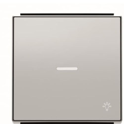 Клавіша вимикача ABB Sky 2CLA850440A1301 8504.4 PL із лінзою із символом «Світло» (срібло)