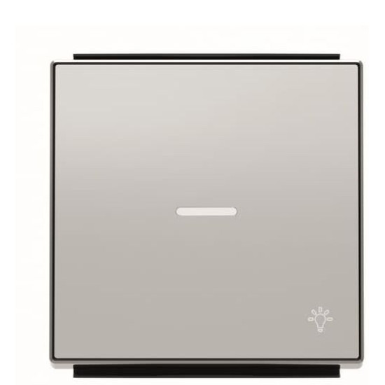 Клавіша вимикача ABB Sky 2CLA850440A1301 8504.4 PL із лінзою із символом «Світло» (срібло)