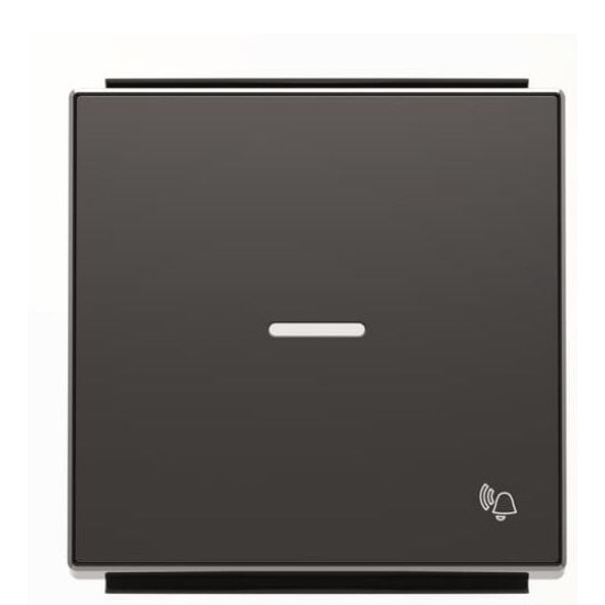 Клавіша вимикача ABB Sky 2CLA850430A1501 8504.3 NS із лінзою із символом «Дзвінок» (чорний оксамит)