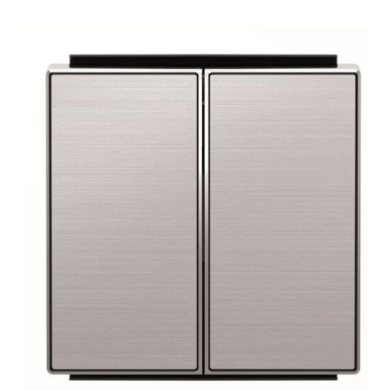 Подвійна клавіша вимикача ABB Sky 2CLA851100A1401 8511 AI (сталь)