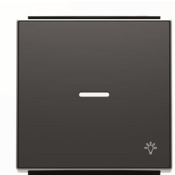 Клавіша вимикача ABB Sky 2CLA850440A1501 8504.4 NS із лінзою із символом «Світло» (чорний оксамит)