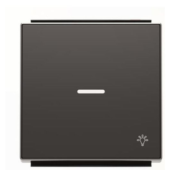 Клавіша вимикача ABB Sky 2CLA850440A1501 8504.4 NS із лінзою із символом «Світло» (чорний оксамит)