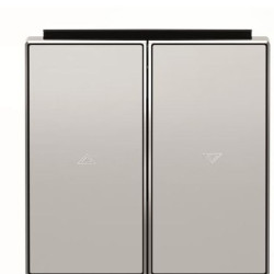 Подвійна клавіша жалюзі ABB Sky 2CLA854400A1301 8544 PL (срібло)
