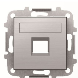 Одинарна центральна плата комунікаційної розетки ABB Sky 2CLA851810A1401 8518.1 AI (сталь)