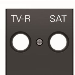 Центральна плата TV/R+SAT розетки ABB Sky 2CLA855010A1501 8550.1 NS (чорний оксамит)
