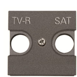 Центральна плата TV-R SAT розетки ABB Zenit 2CLA225010N1801 N2250.1 AN (антрацит)