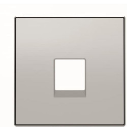 Одинарна центральна плата комунікаційної розетки ABB Sky 2CLA851700A1301 8517 PL (срібло)