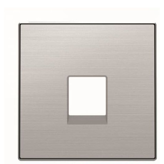 Одинарна центральна плата комунікаційної розетки ABB Sky 2CLA851700A1401 8517 AI (сталь)