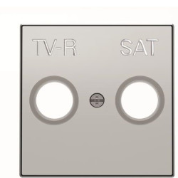 Центральна плата TV/R+SAT розетки ABB Sky 2CLA855010A1301 8550.1 PL (срібло)