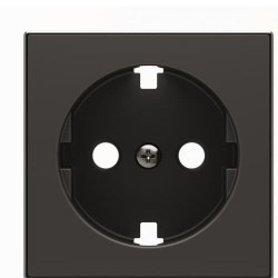 Центральна плата розетки ABB Sky 2CLA858890A1501 8588.9 NS із заземленням (чорний оксамит)