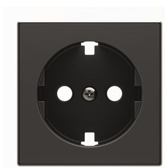 Центральна плата розетки ABB Sky 2CLA858890A1501 8588.9 NS із заземленням (чорний оксамит)