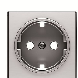 Центральна плата розетки ABB Sky 2CLA858800A1401 8588 AI із заземленням (сталь)