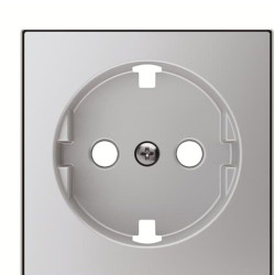 Центральна плата розетки ABB Sky 2CLA858890A1301 8588.9 PL із заземленням (срібло)