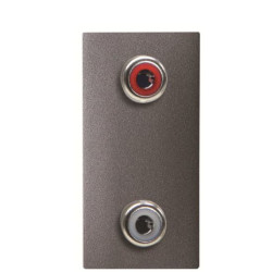 RCA розетка ABB Zenit 2CLA215520N1801 N2155.2 AN 1М (антрацит)
