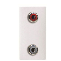 RCA розетка ABB Zenit 2CLA215520N1101 N2155.2 BL 1М (білий)