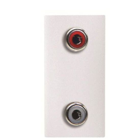 RCA розетка ABB Zenit 2CLA215520N1101 N2155.2 BL 1М (білий)