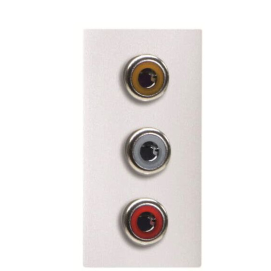 RCA розетка ABB Zenit 2CLA215530N1101 N2155.3 BL 1М (білий)