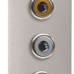 RCA розетка ABB Zenit 2CLA215530N1301 N2155.3 PL 1М (срібло)