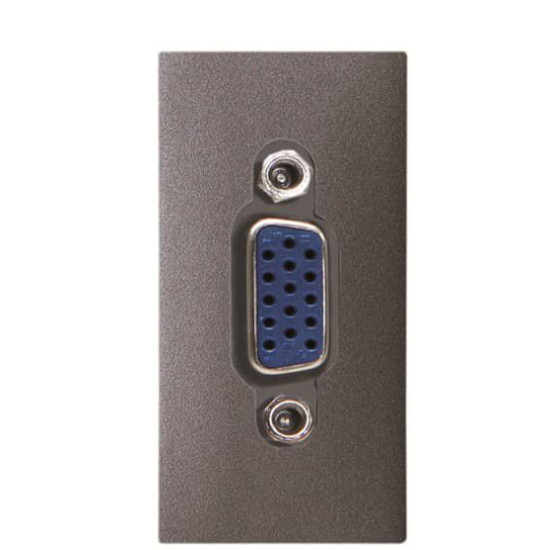 VGA розетка ABB Zenit 2CLA215550N1801 N2155.5 AN 1М (антрацит)