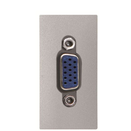 VGA розетка ABB Zenit 2CLA215550N1301 N2155.5 PL 1М (срібло)