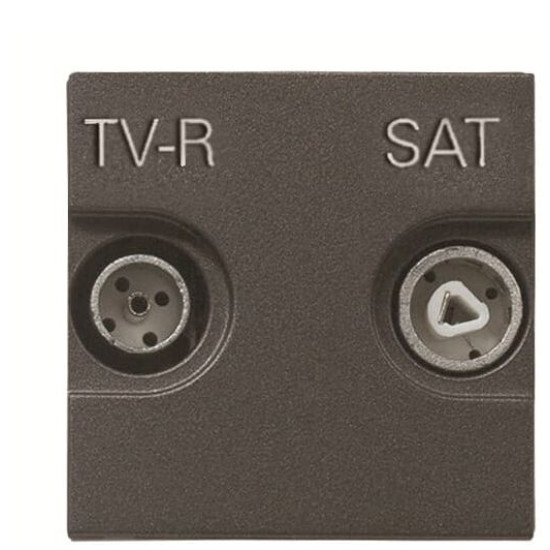 TV-R SAT розетка ABB Zenit 2CLA225130N1801 N2251.3 AN (антрацит)