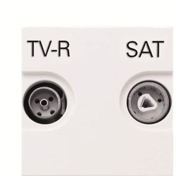 TV-R SAT розетка ABB Zenit 2CLA225130N1101 N2251.3 BL (білий)