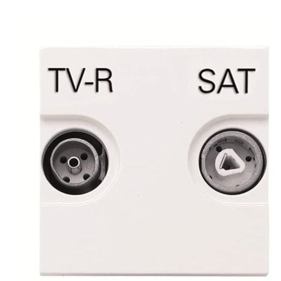 Кінцева TV-R SAT розетка ABB Zenit 2CLA225170N1101 N2251.7 BL (білий)