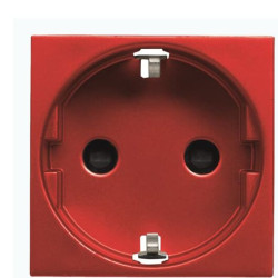 Розетка ABB Zenit 2CLA228800N7001 N2288 RJ із заземленням (червона)