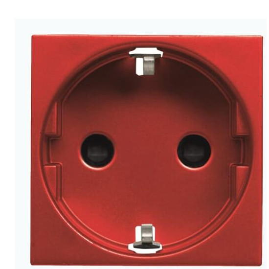 Розетка ABB Zenit 2CLA228800N7001 N2288 RJ із заземленням (червона)