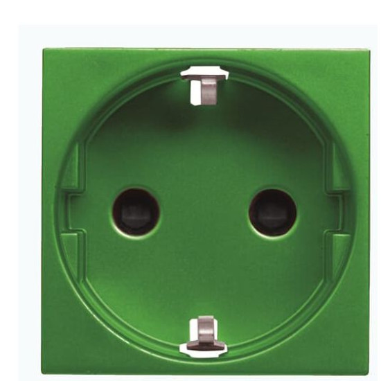 Розетка ABB Zenit 2CLA228800N8001 N2288 VD із заземленням (зелена)