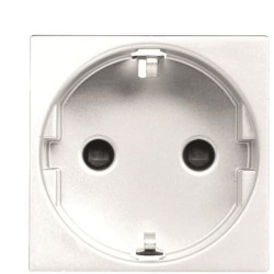 Розетка ABB Zenit 2CLA228860N1101 N2288.6 BL із заземленням та зі шторками (білий)