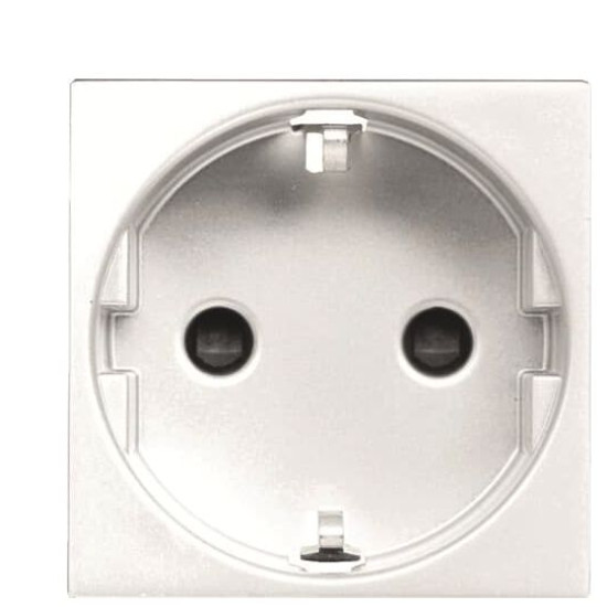 Розетка ABB Zenit 2CLA228860N1101 N2288.6 BL із заземленням та зі шторками (білий)