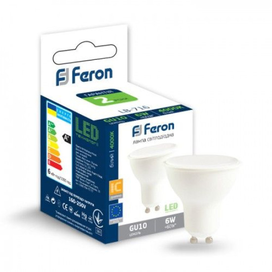 Світлодіодна лампа Feron 5038 LB-716 6Вт 4000К MRG GU10