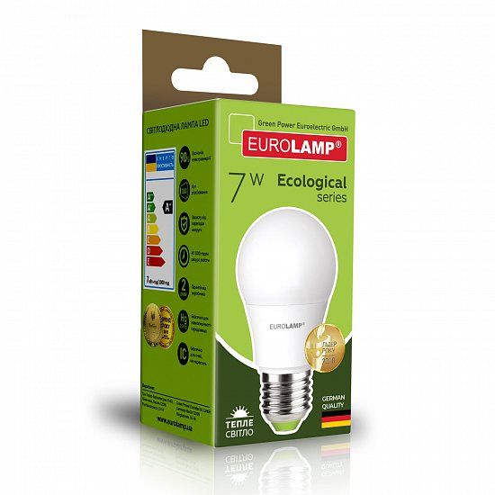 Світлодіодна лампа Eurolamp LED-A50-07273(P) Eco 7Вт 3000К A50 Е27