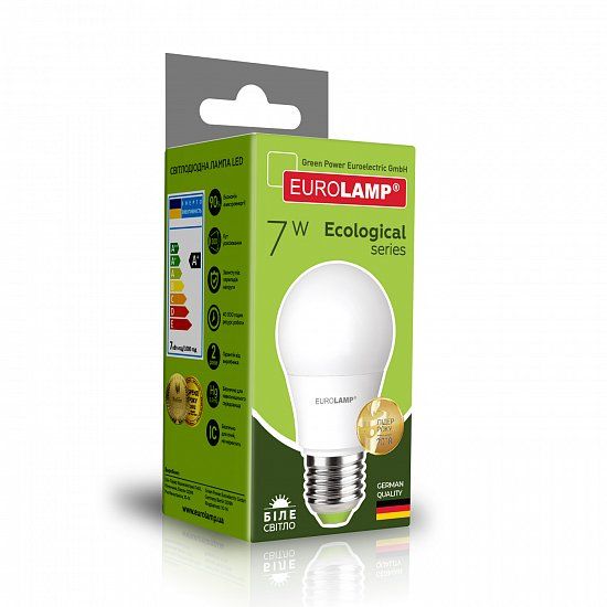 Світлодіодна лампа Eurolamp LED-A50-07274(P) Eco 7Вт 4000К A50 Е27
