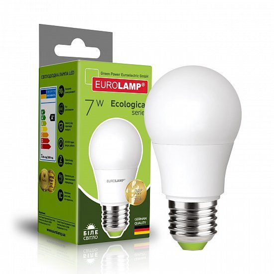 Світлодіодна лампа Eurolamp LED-A50-07274(P) Eco 7Вт 4000К A50 Е27