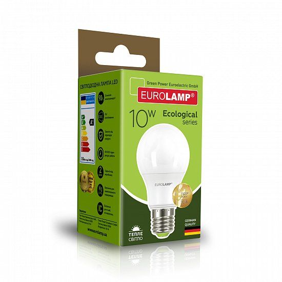 Світлодіодна лампа Eurolamp LED-A60-10273(P) Eco 10Вт 3000К A60 Е27