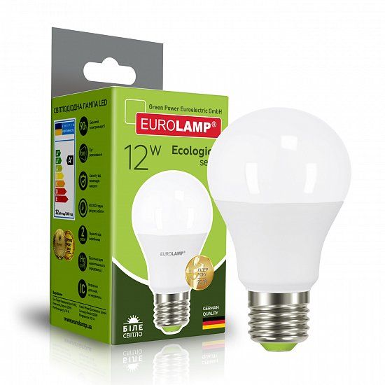 Світлодіодна лампа Eurolamp LED-A60-12274(P) Eco 12Вт 4000К A60 Е27