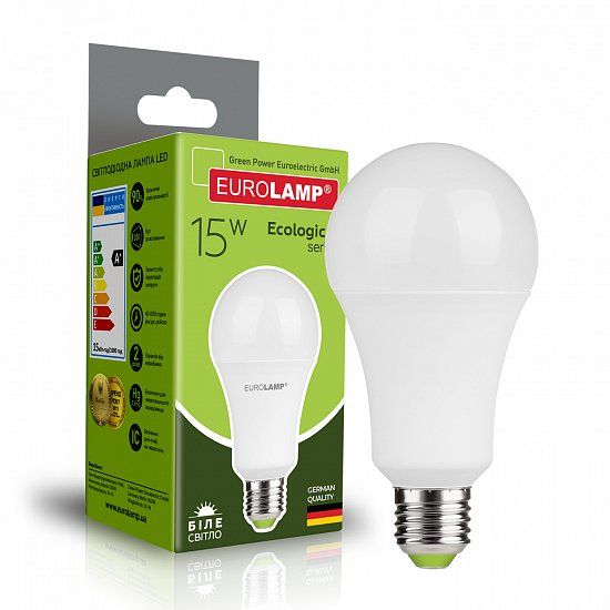 Світлодіодна лампа Eurolamp LED-A70-15274(P) Eco 15Вт 4000К A70 Е27